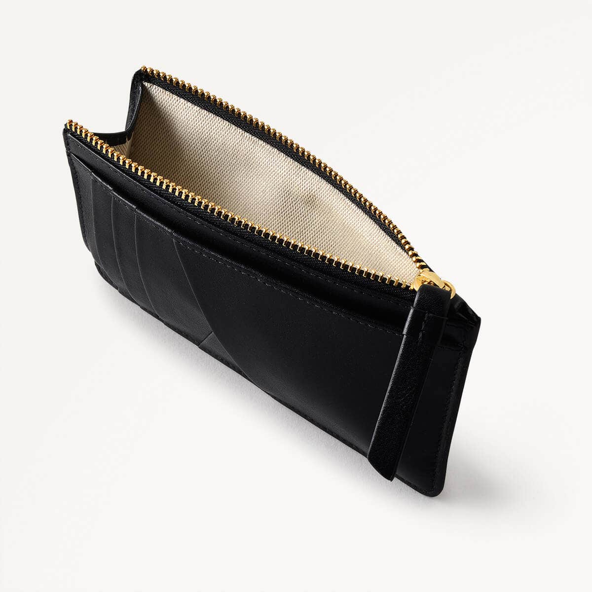 Drapers Road Leather Medium Ziptop Coin Purse in Black - 110352
