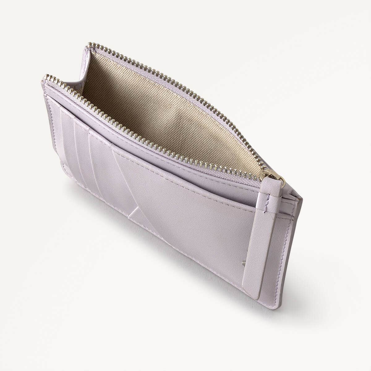Drapers Road Leather Medium Ziptop Coin Purse in Thistle - 110354