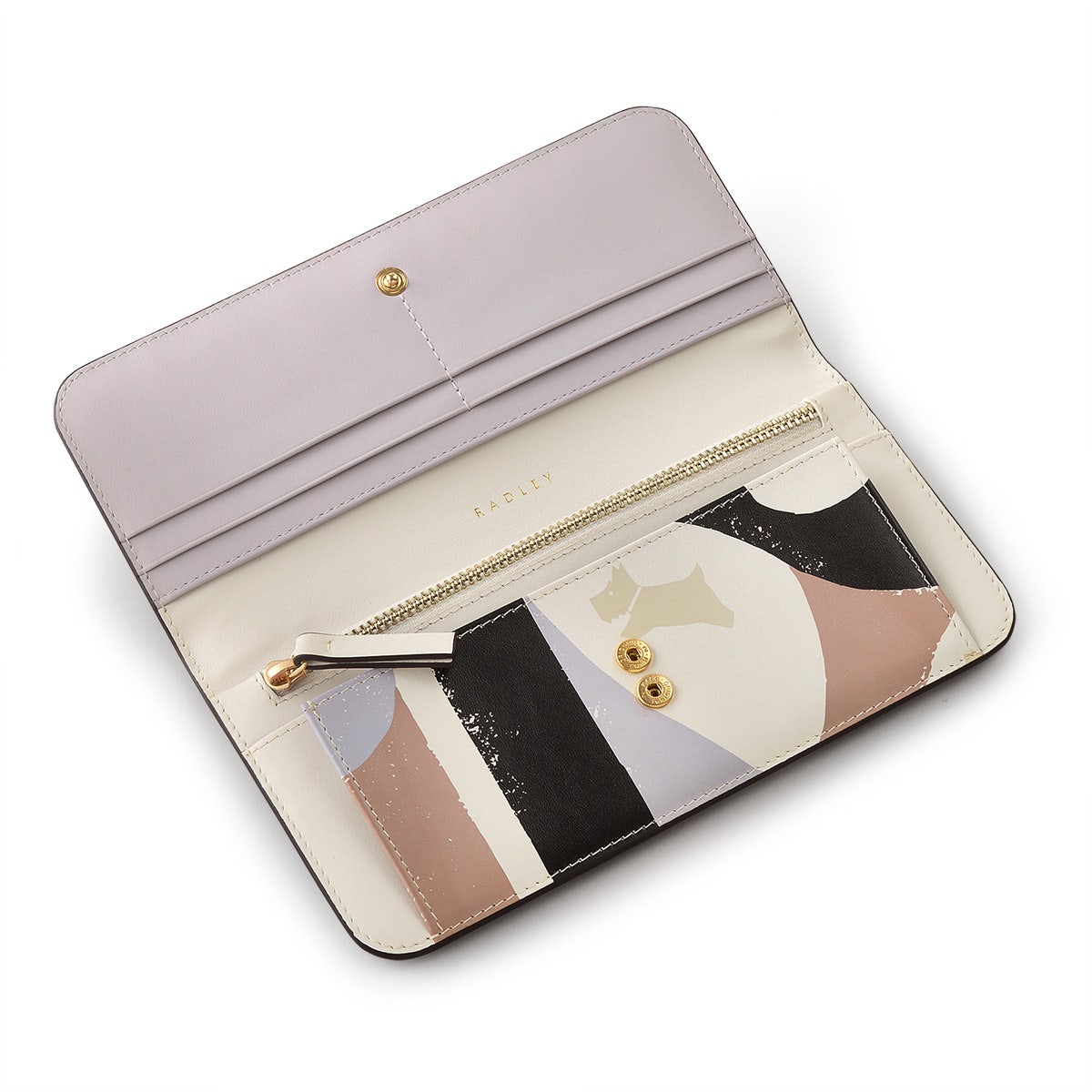 Argyll Street Leather Large Flapover Wallet in Thistle - 110356