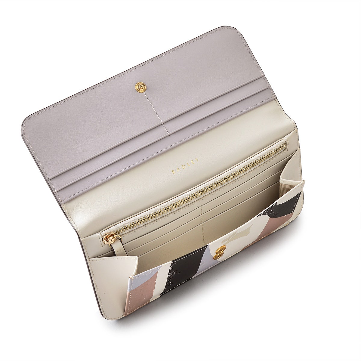 Argyll Street Leather Large Flapover Wallet in Thistle - 110356
