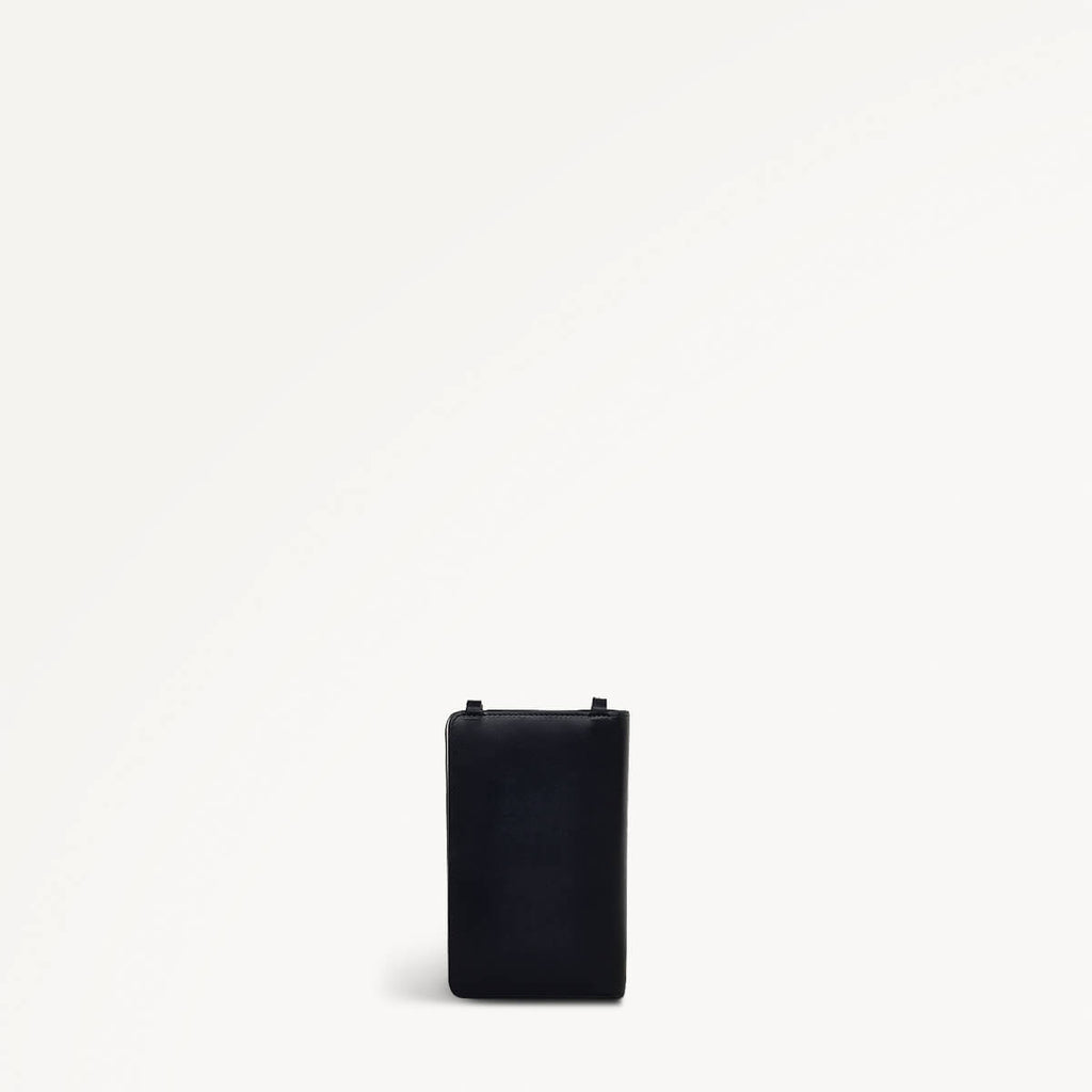 Argyll Street Leather Large Phone Crossbody in Black - 110362