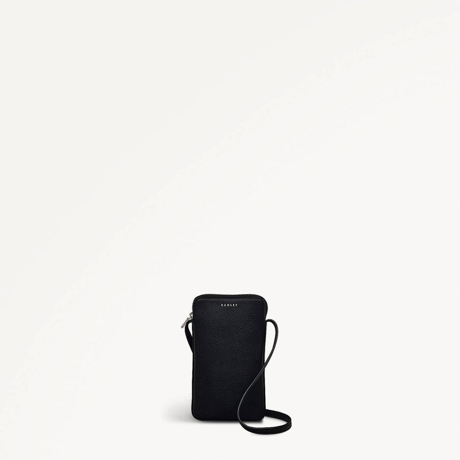 Bella Radley Leather Medium Phone Cross Body Bag in Black  - 110377