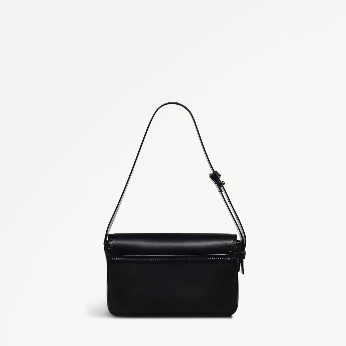 Magpie Lane Leather Small Flapover Shoulder Bag in Black - 110396