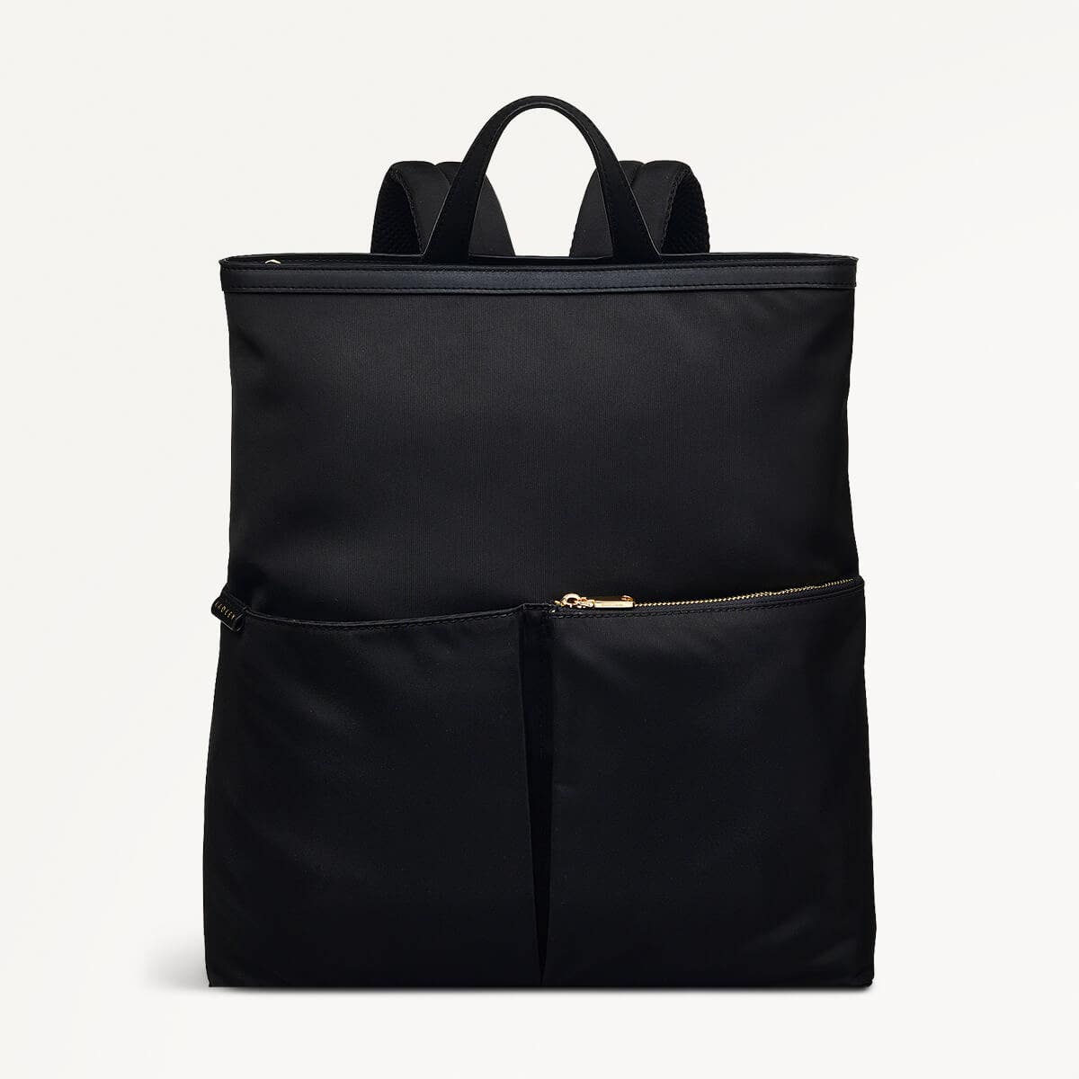 Montague Lane Fabric Medium Ziptop Backpack in Black - 110401