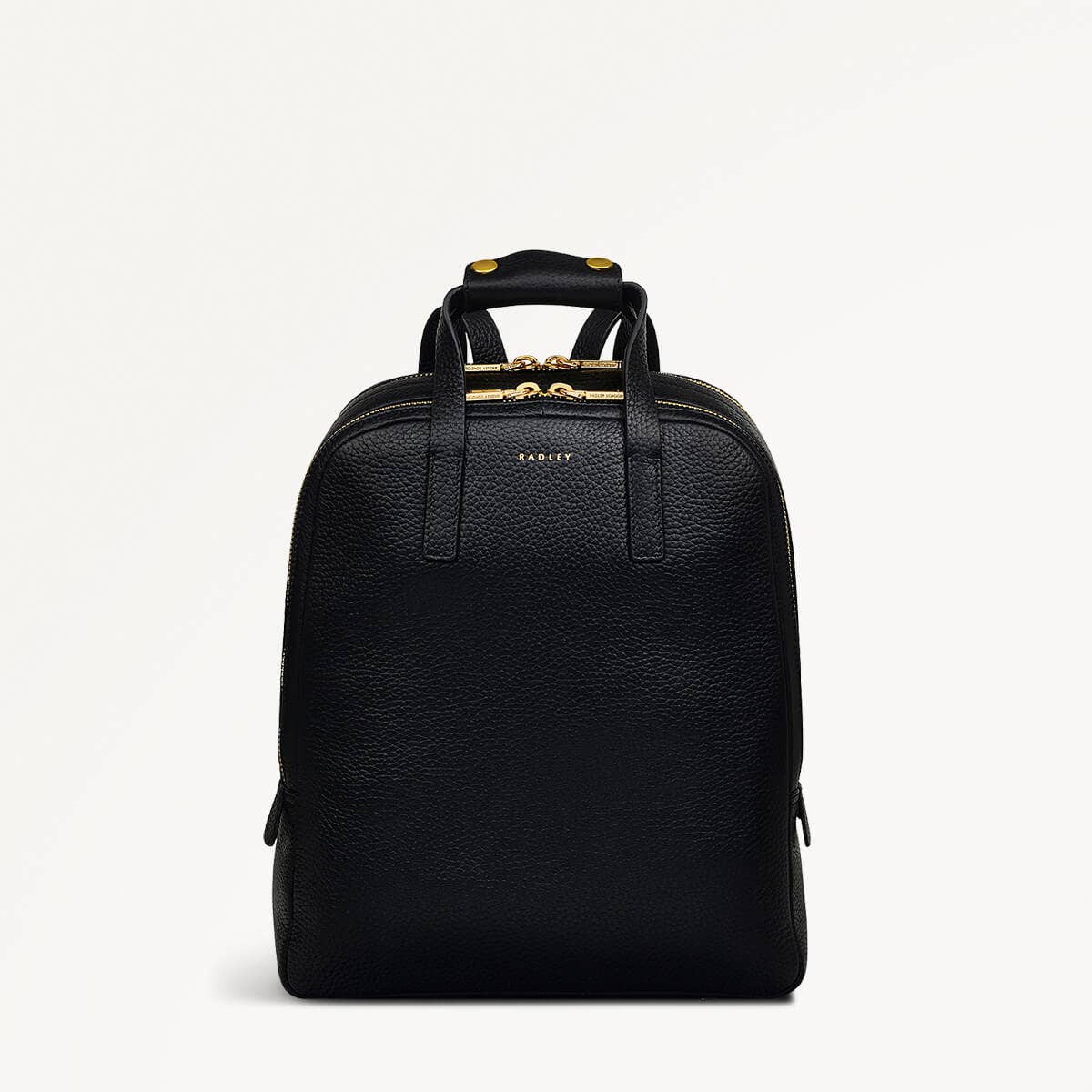 Dukes Place Leather Medium Zip Around Backpack in Black - 110420