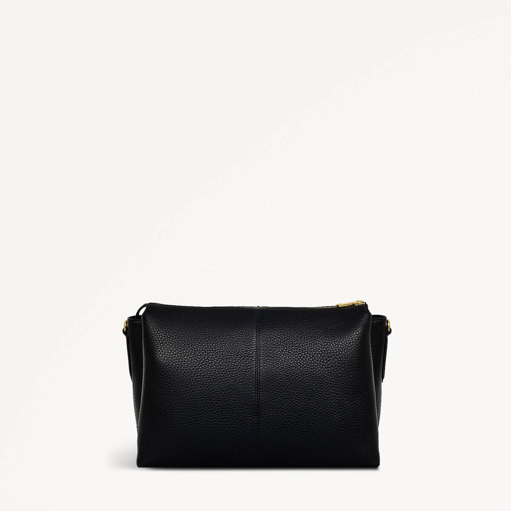 Hillgate Place Leather Medium Ziptop Crossbody Bag in Black - 110427