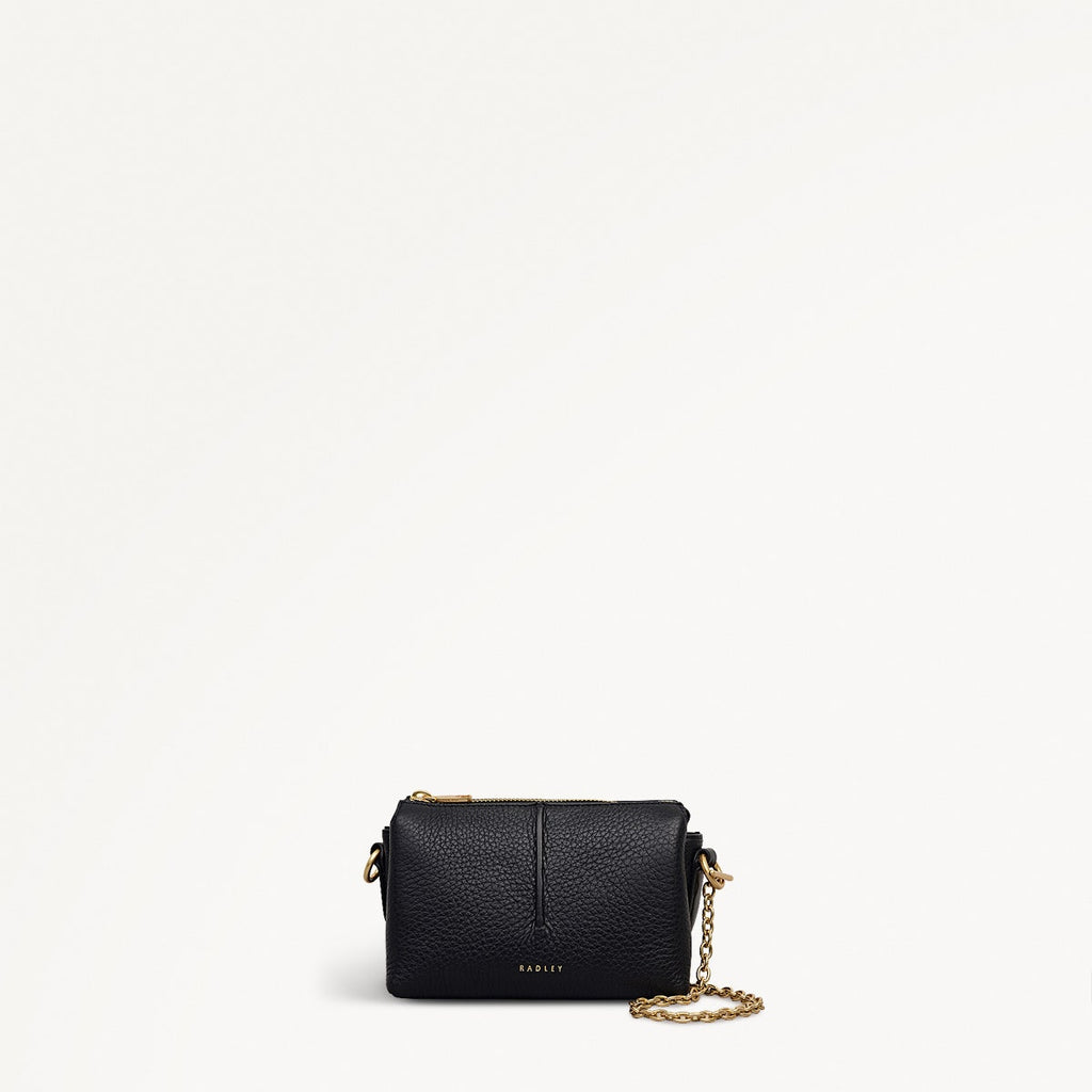 Hillgate Place Leather Small Ziptop Crossbody Bag in Black - 110428
