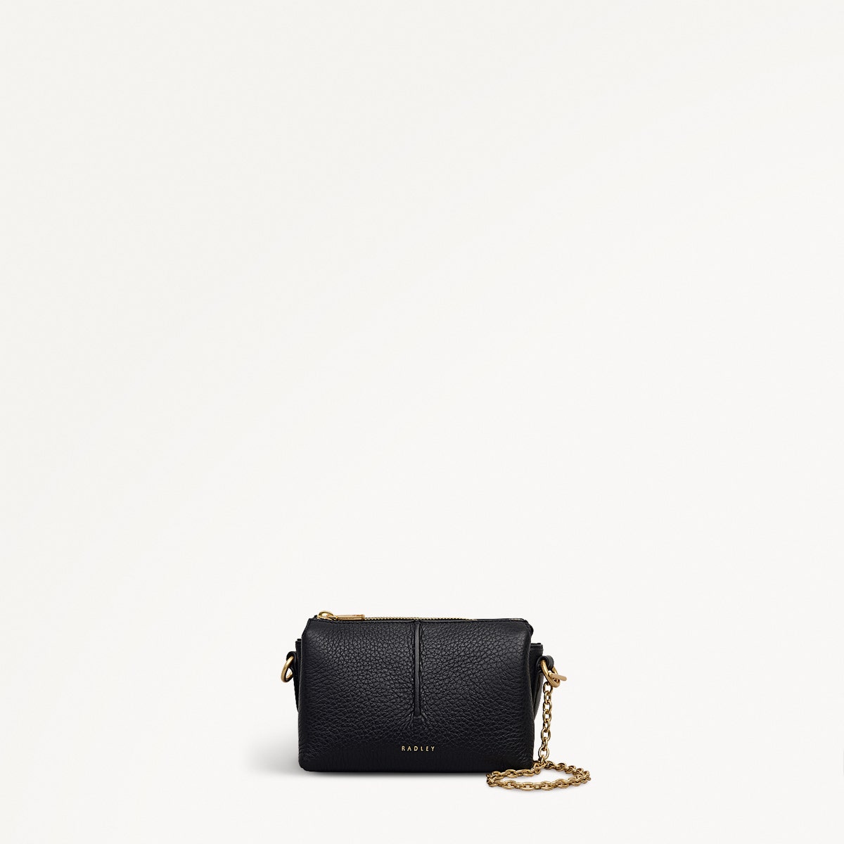 Hillgate Place Leather Small Ziptop Crossbody Bag in Black - 110428