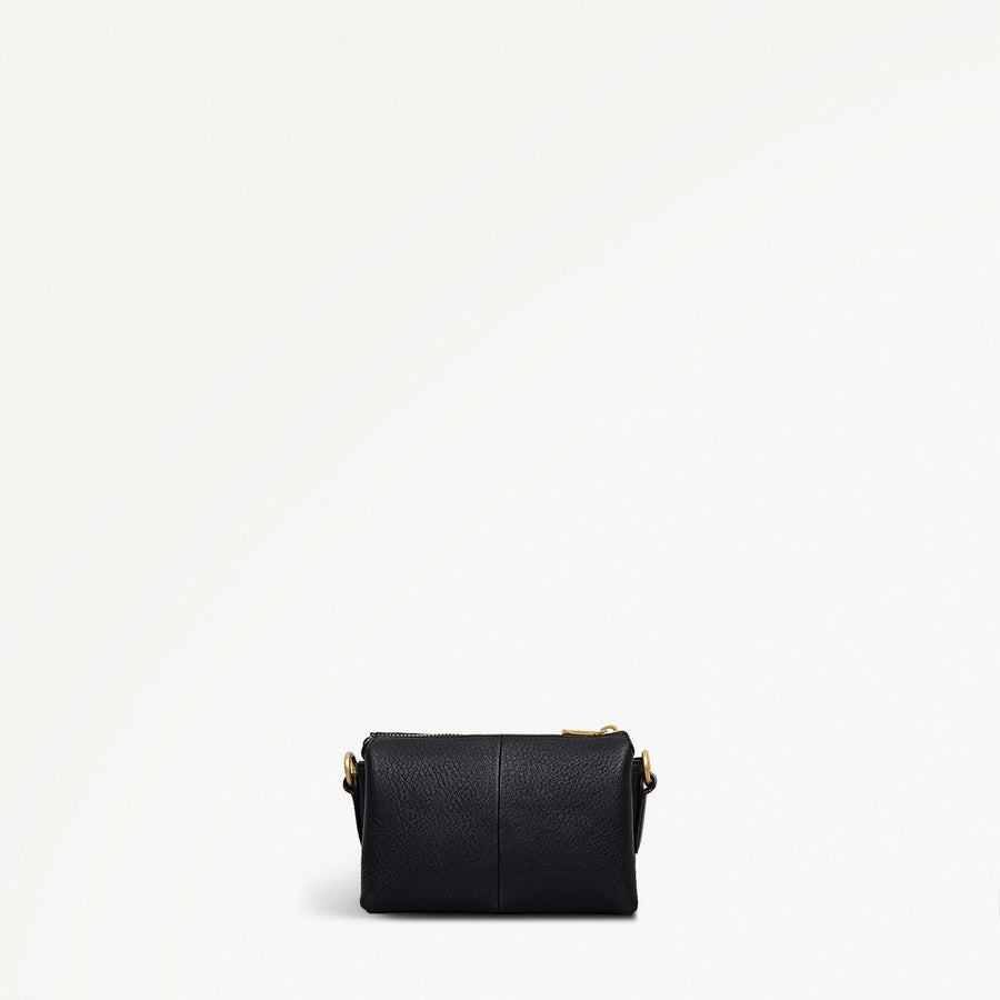 Hillgate Place Leather Small Ziptop Crossbody Bag in Black - 110428
