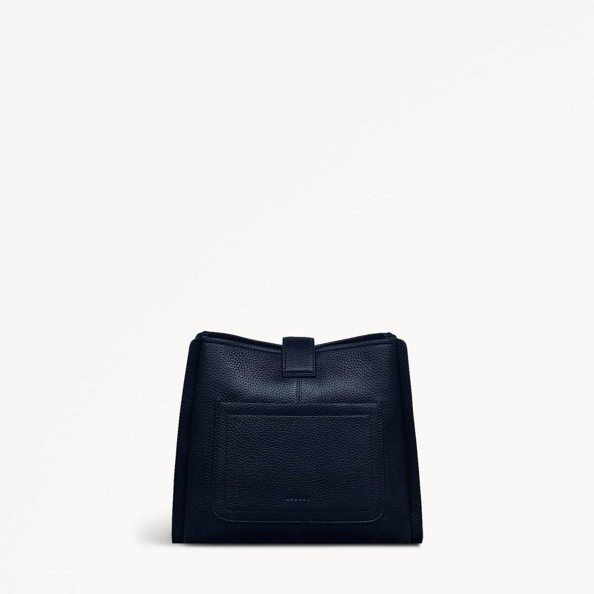 Sloane Street Leather Medium Ziptop Crossbody Bag in Black - 110432