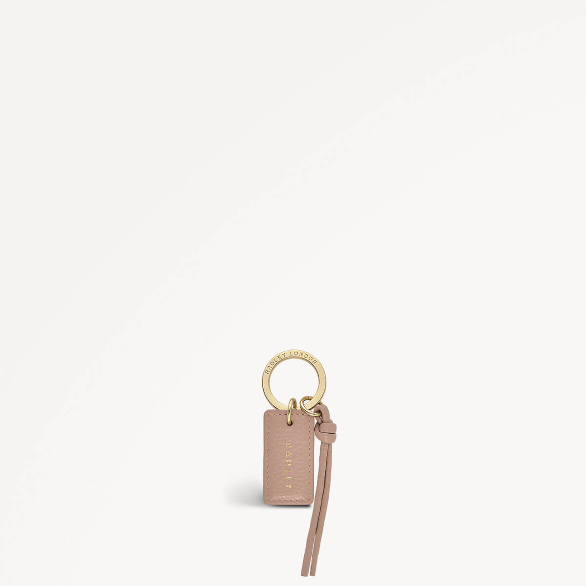 Alpha Road Leather Leather Keyring in Silt - 110436