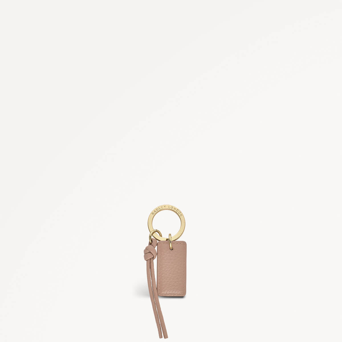 Alpha Road Leather Leather Keyring in Silt - 110436