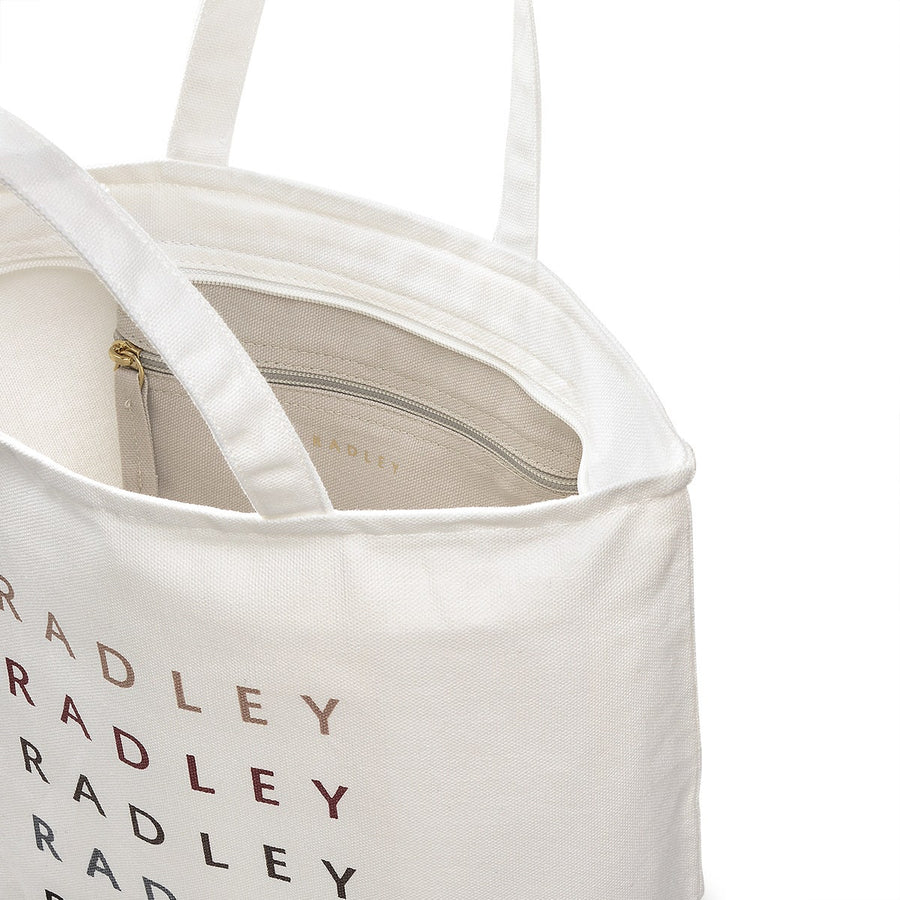 Radley On Repeat Fabric Small Ziptop Tote in Natural - 110439
