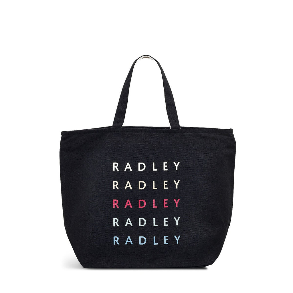 Radley On Repeat Fabric Small Ziptop Tote in Black - 110440