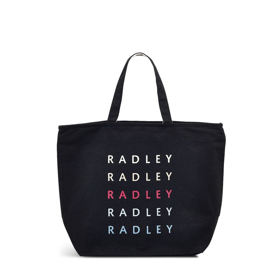 Radley On Repeat Fabric Small Ziptop Tote in Black - 110440