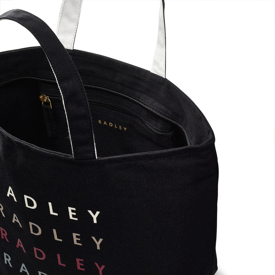 Radley On Repeat Fabric Small Ziptop Tote in Black - 110440