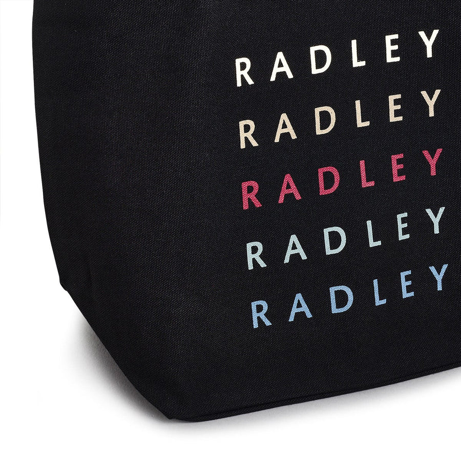 Radley On Repeat Fabric Small Ziptop Tote in Black - 110440