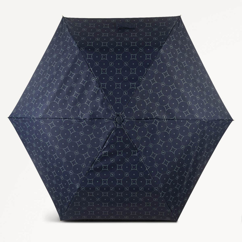 Radley Monogram Fabric Superlite Responsible Umbrella in Ink - 110457