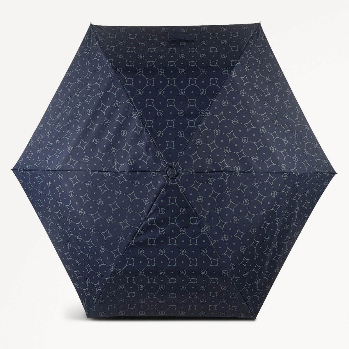 Radley Monogram Fabric Superlite Responsible Umbrella in Ink - 110457