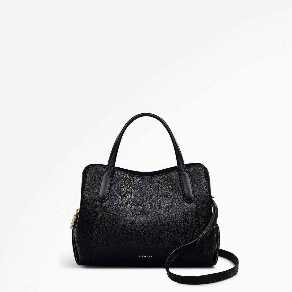 Provence Avenue Leather Small Zip Around Grab Bag in Black - 110476