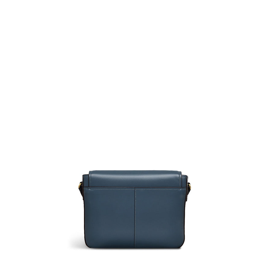Mells Manor Leather Medium Flapover Crossbody Bag in Uniform - 110481