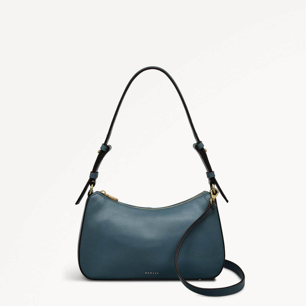 Embankment Way Leather Small Ziptop Shoulder Bag in Uniform - 110483