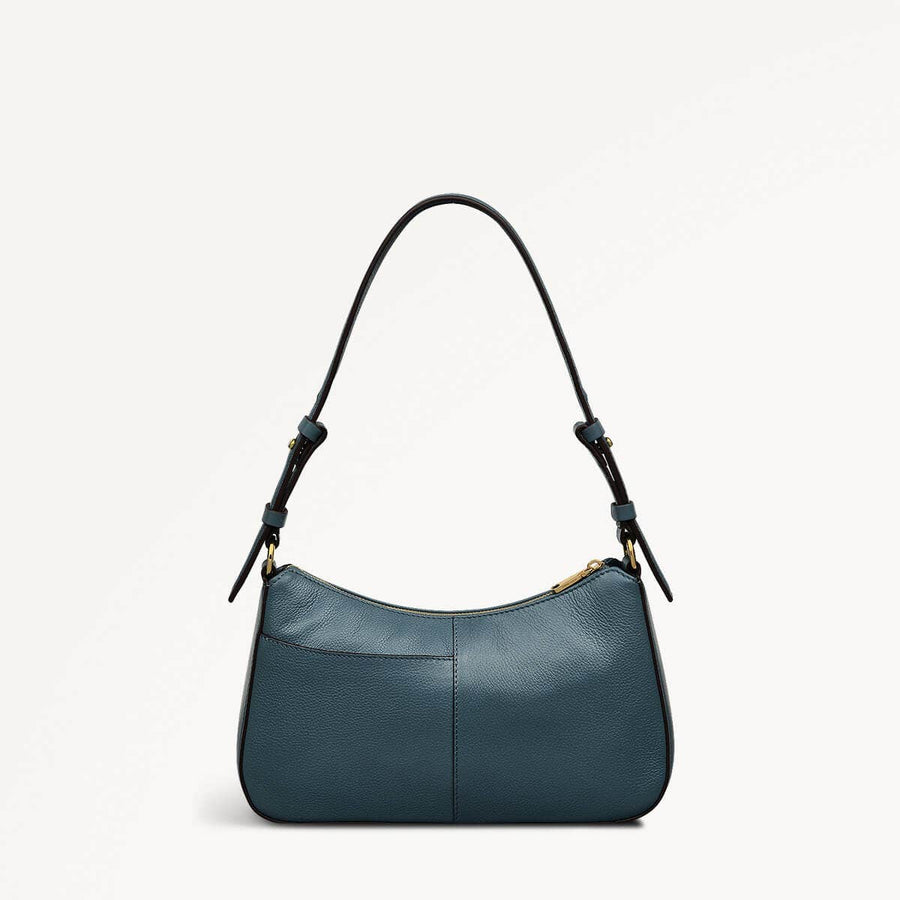 Embankment Way Leather Small Ziptop Shoulder Bag in Uniform - 110483