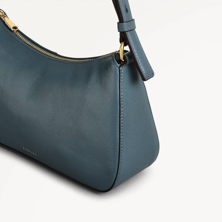 Embankment Way Leather Small Ziptop Shoulder Bag in Uniform - 110483