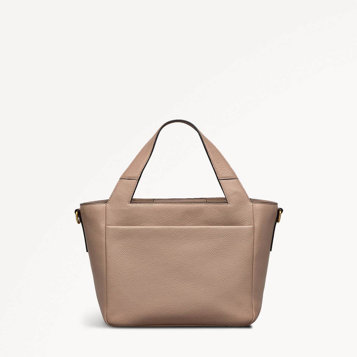 Alpha Road Leather Medium Open Top Grab Bag in Silt - 110489