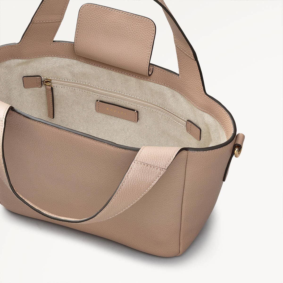 Alpha Road Leather Medium Open Top Grab Bag in Silt - 110489