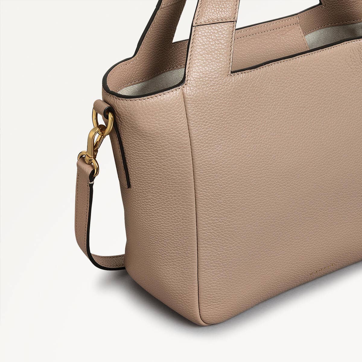 Alpha Road Leather Medium Open Top Grab Bag in Silt - 110489