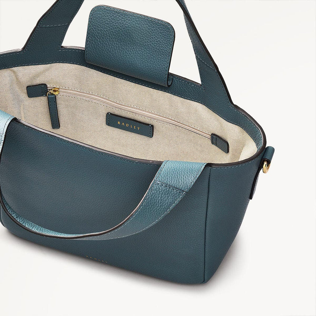 Alpha Road Leather Medium Open Top Grab Bag in Uniform - 110490