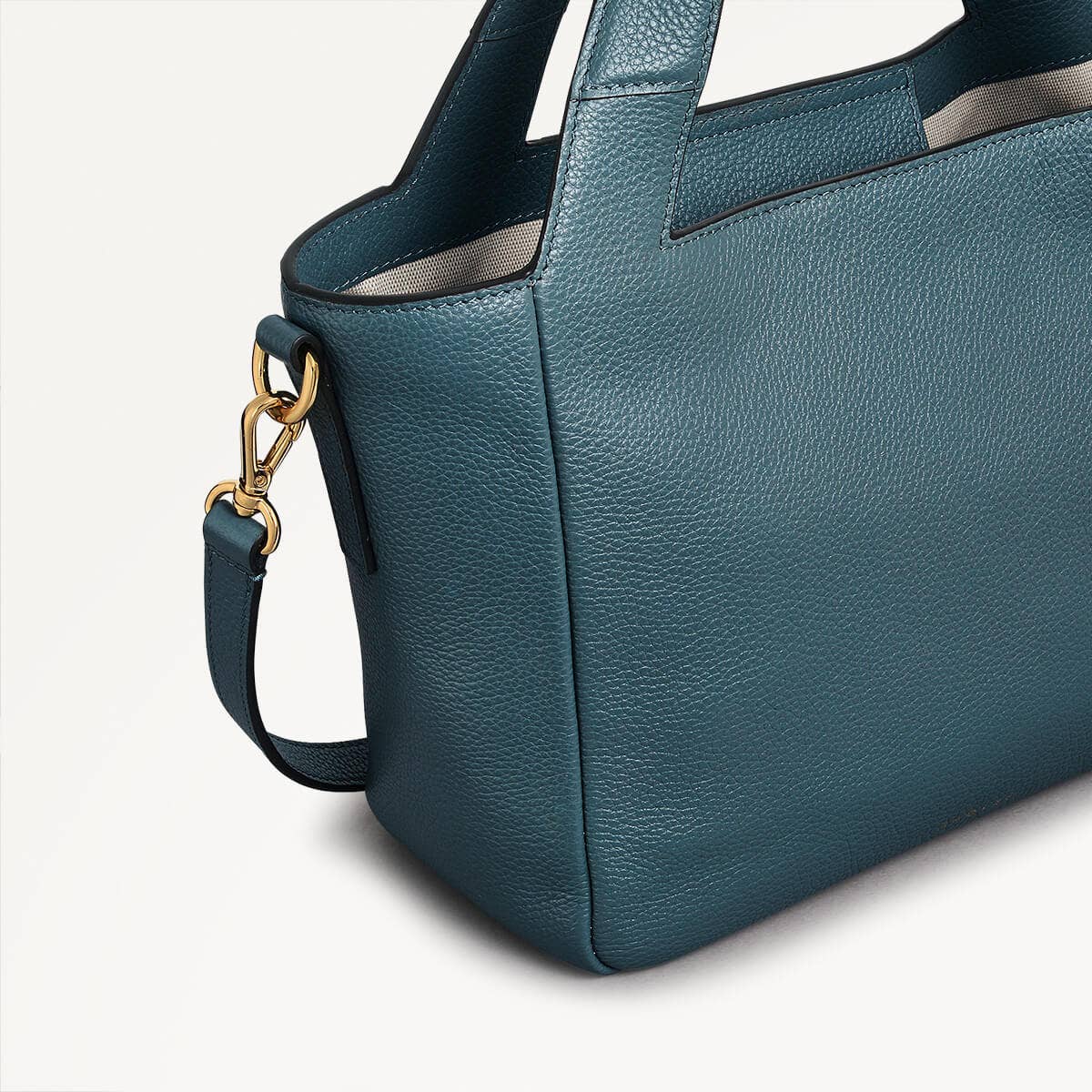 Alpha Road Leather Medium Open Top Grab Bag in Uniform - 110490