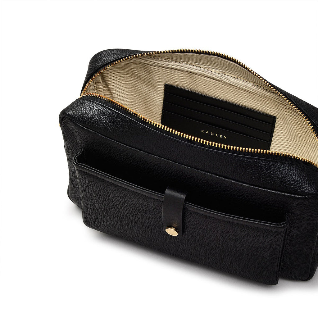 Sandler Way Leather Mini Zip Around Crossbody Bag in Black - 110491