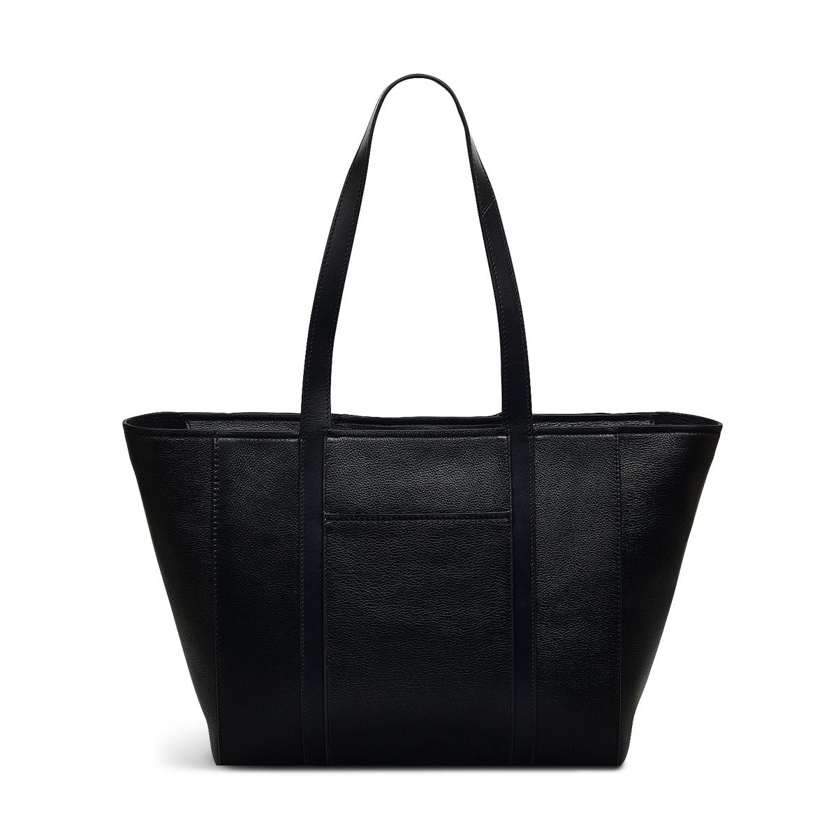 Knightsbridge Road Leather Large Ziptop Tote Bag in Black - 110495
