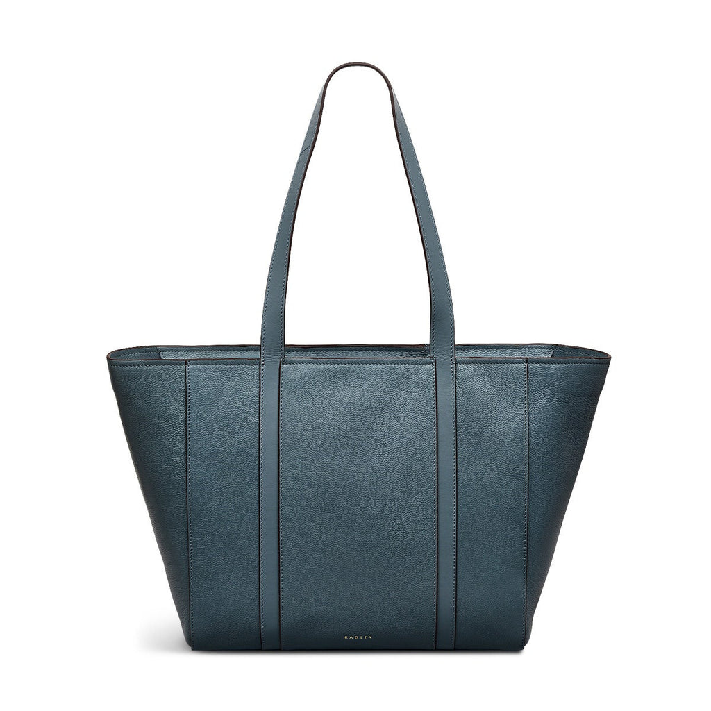 Knightsbridge Road Leather Large Ziptop Tote Bag in Uniform - 110496