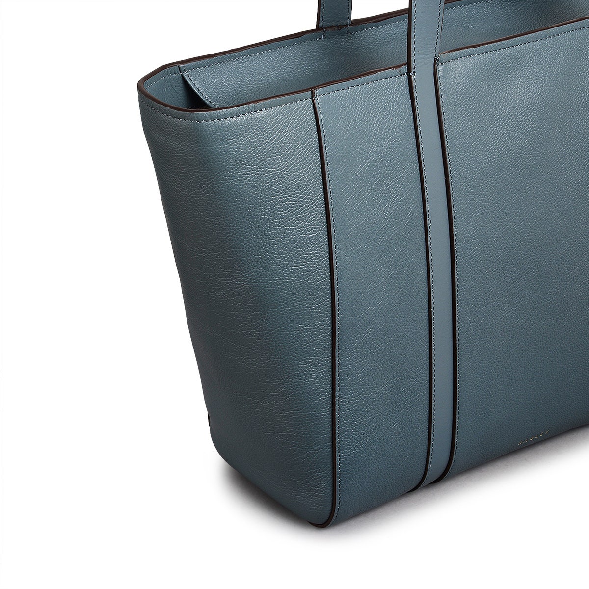 Knightsbridge Road Leather Large Ziptop Tote Bag in Uniform - 110496