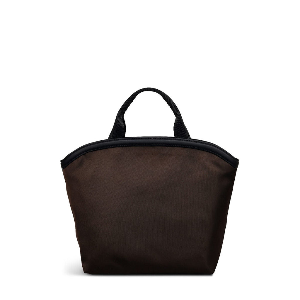 Aldwych Mews Fabric Medium Ziptop Grab Bag in Dark Oak - 110502
