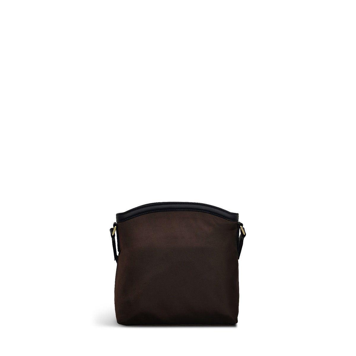 Aldwych Mews Fabric Medium Ziptop Crossbody Bag in Dark Oak - 110503
