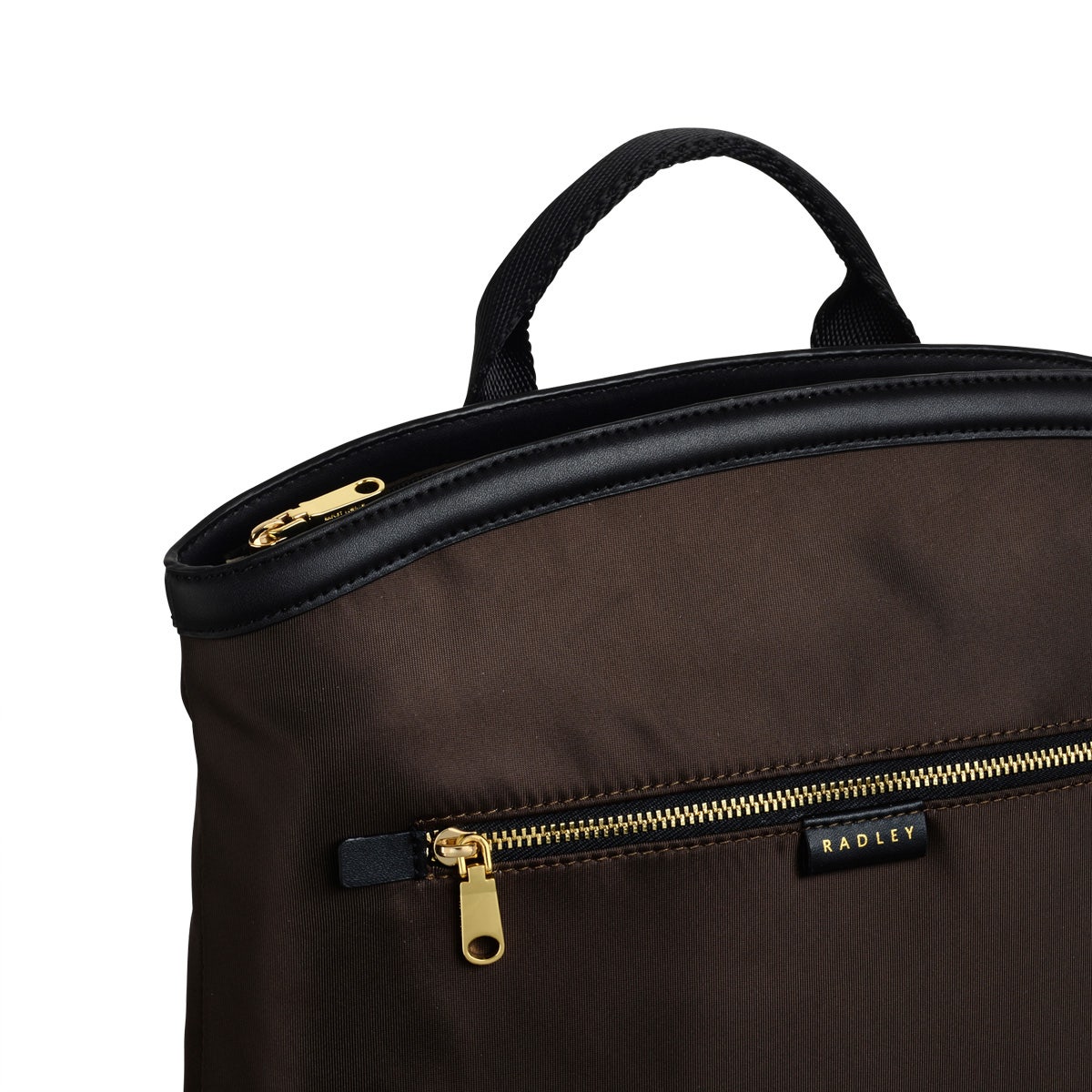 Aldwych Mews Fabric Medium Ziptop Backpack in Dark Oak - 110504