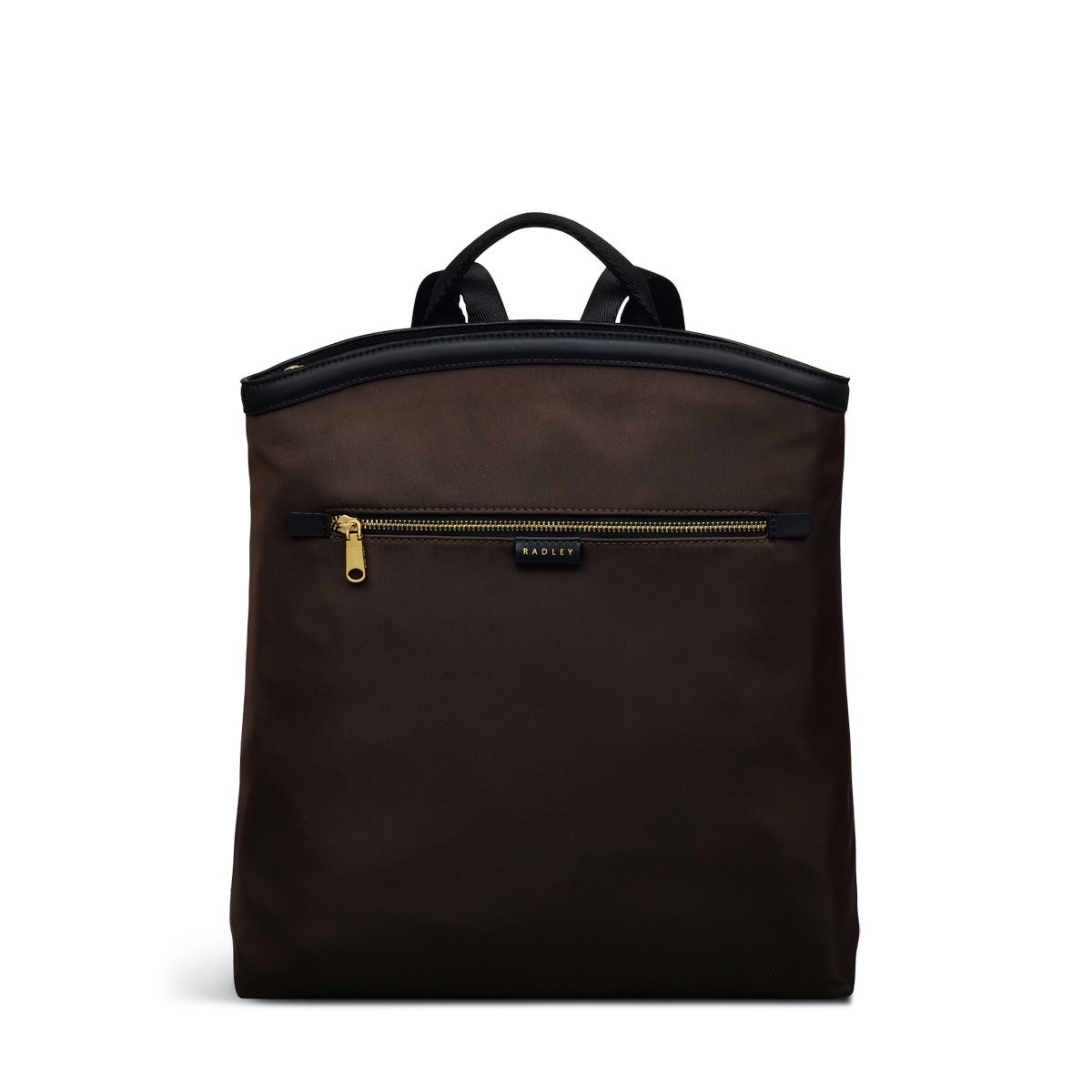 Aldwych Mews Fabric Medium Ziptop Backpack in Dark Oak - 110504