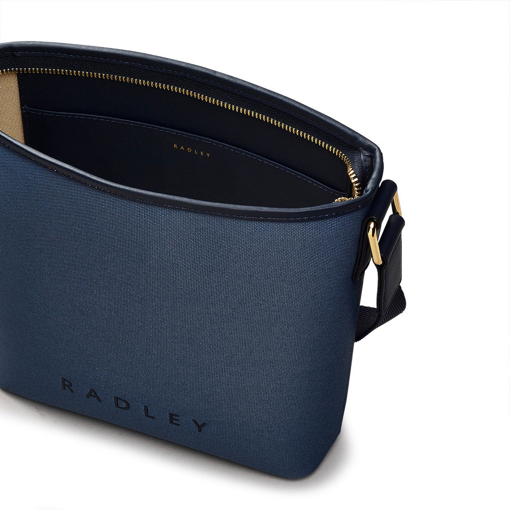 Addison Row Fabric Medium Ziptop Crossbody Bag in Uniform - 110507