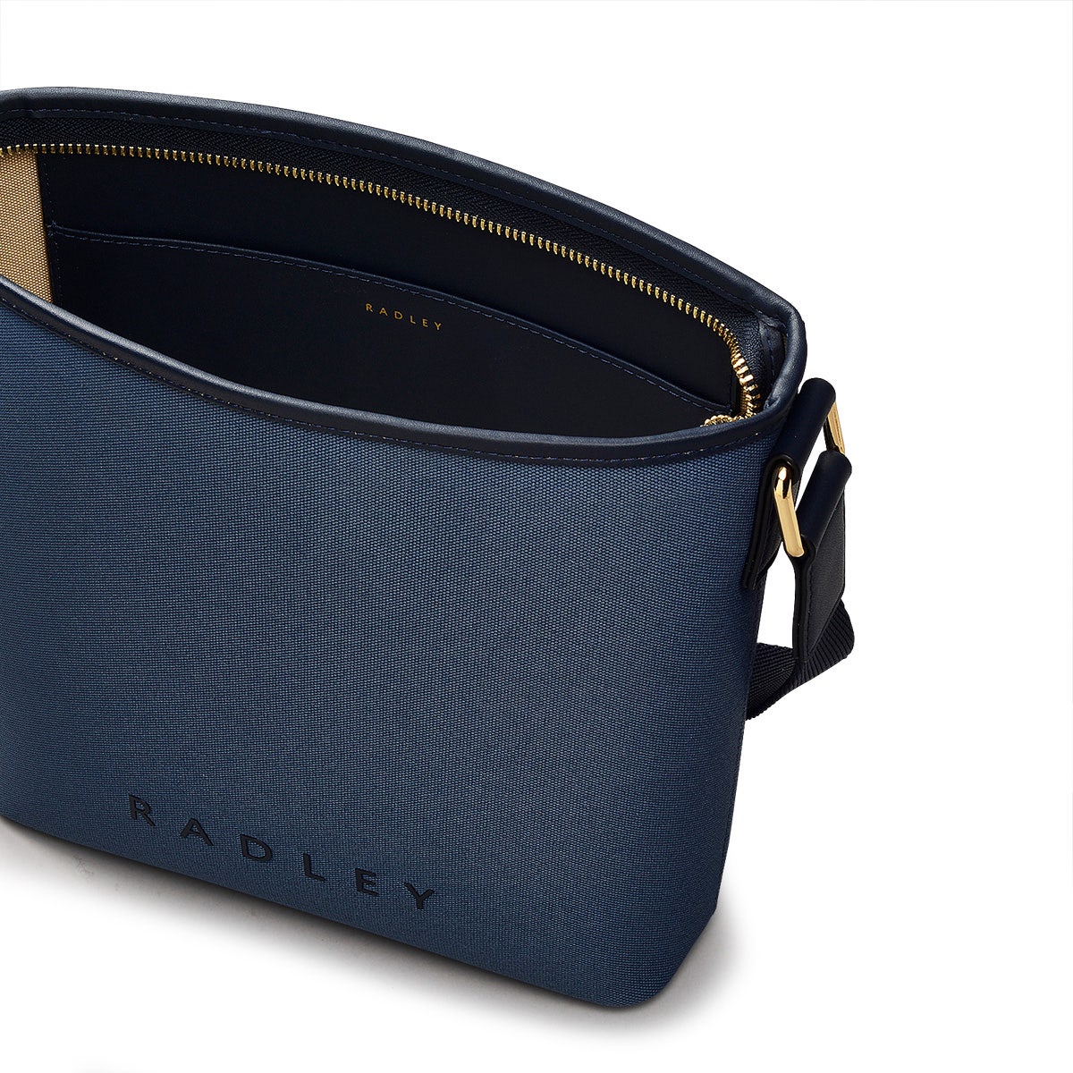 Addison Row Fabric Medium Ziptop Crossbody Bag in Uniform - 110507