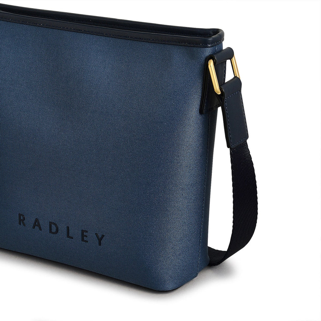 Addison Row Fabric Medium Ziptop Crossbody Bag in Uniform - 110507