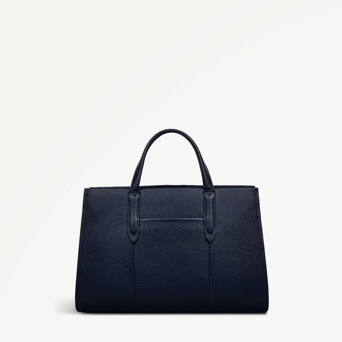 Arlington Court Leather Medium Zip Around Grab Bag in Ink - 110510