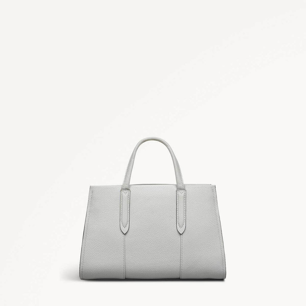Arlington Court Leather Small Zip Around Grab Bag in Goose Grey - 110514