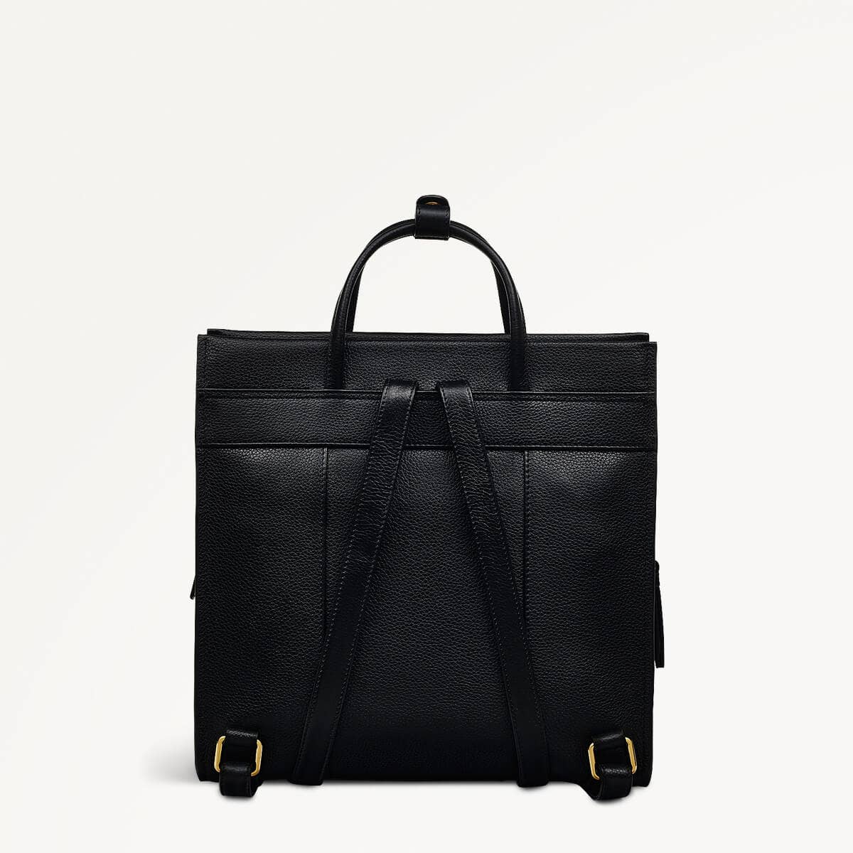 Arlington Court Leather Medium Zip Around Backpack in Black - 110517