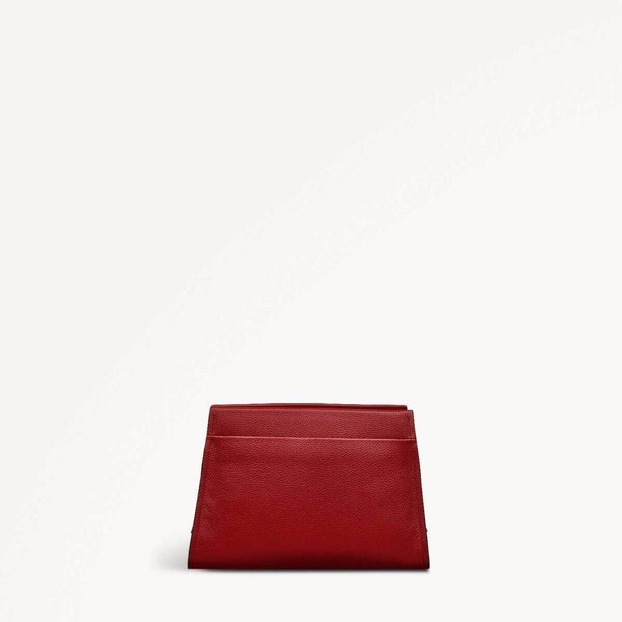 Arlington Court Leather Small Zip Around Crossbody Bag in Poinsettia - 110522