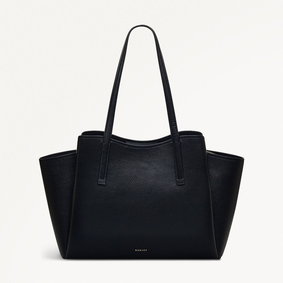 Blake Gardens Leather Large Ziptop Tote Bag in Black - 110523