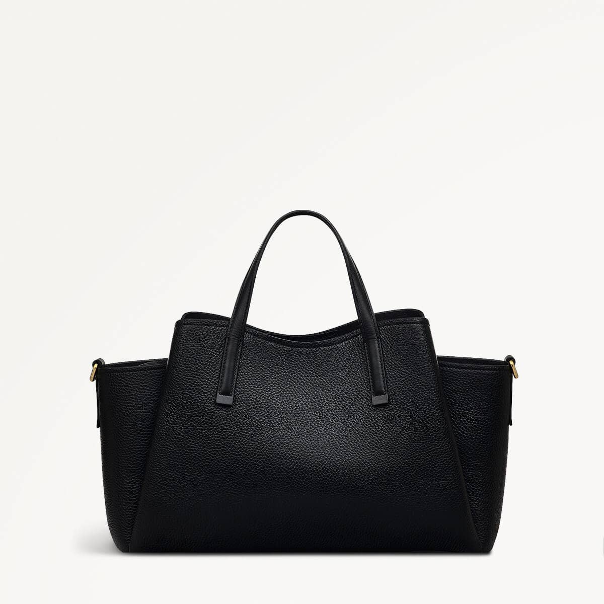 Blake Gardens Leather Large Ziptop Grab Bag in Black - 110526